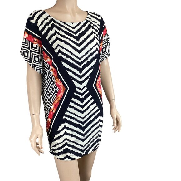 Carmen Marc Valvo Swimwear Cover-Up Dress Size XS/S Geometric & Abstract Print - Picture 2 of 7